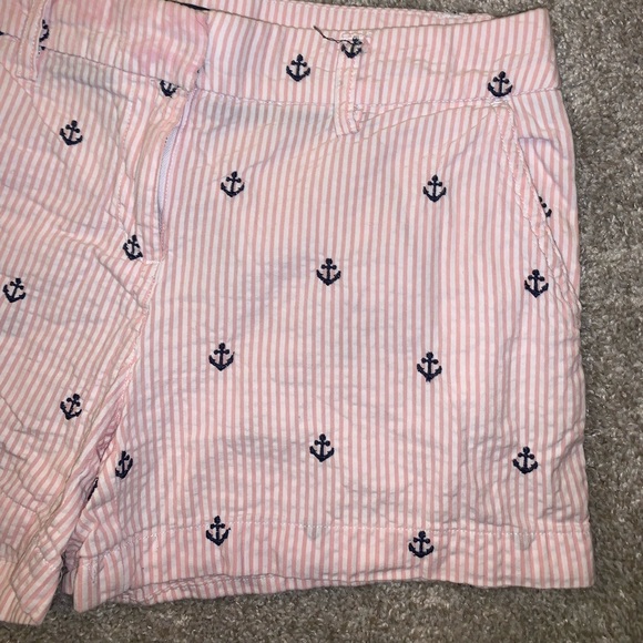 British Khaki Pink & Blue Anchor Shorts size 4 - Picture 6 of 10
